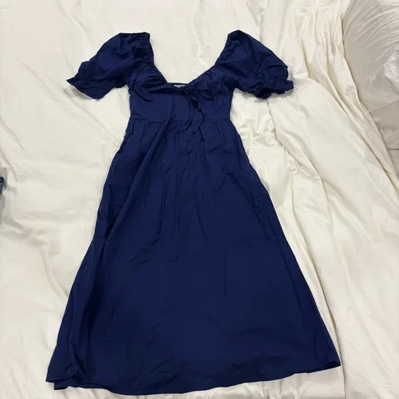 Hill House Ophelia Dress - Navy Blue - Picture 4 of 8